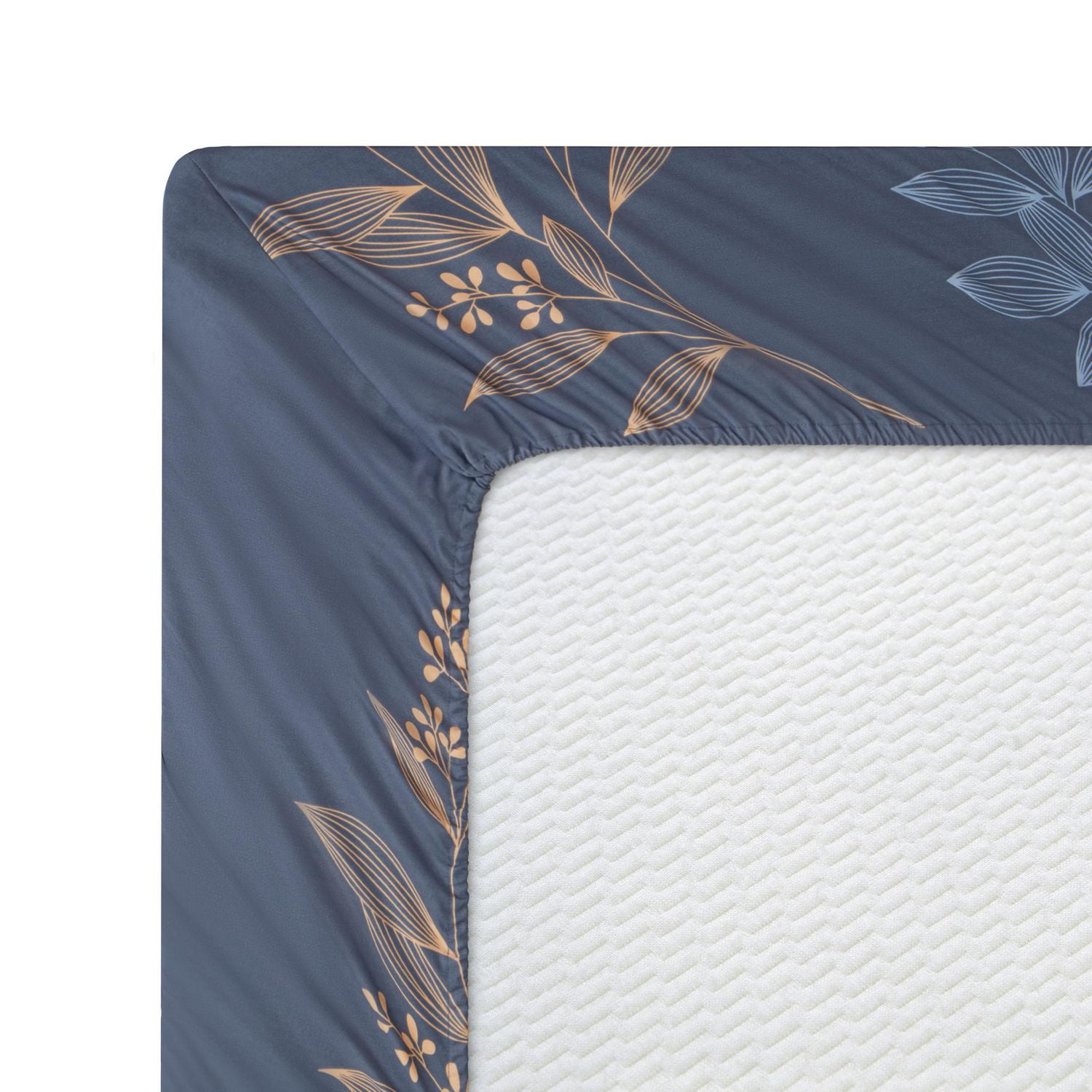 Marina Decoration Ultra Soft Silky Rich Printed Rayon from Bamboo All Season Duvet Cover Fitted Sheet Ensemble Bedding Set with Zipper and Corner Tie