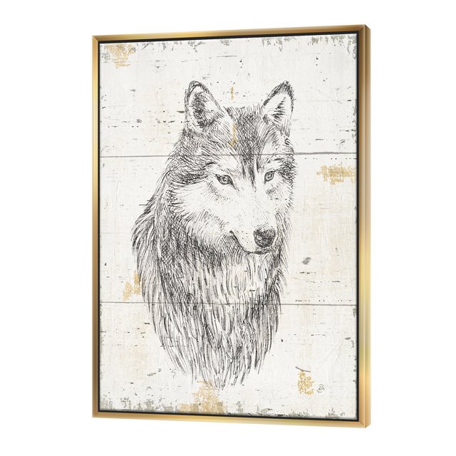 Loup Sauvage et Belle III - Animaux Sauvages Encadré Toile