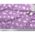 thumbnail image 3 of Soimoi Poly Georgette Fabric Bird & Cat Animal Printed Craft Fabric by The Yard 52 Inch Wide, 3 of 3