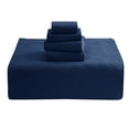 thumbnail image 4 of Clara Clark 5 Piece Quilt Set, Modern Style Ellipse Weave, Full/Queen, Navy Blue, 4 of 4