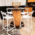 thumbnail image 4 of Tabouret de bar en plastique blanc Heavenly Collection pour salle à manger, 4 of 8