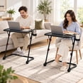 thumbnail image 2 of Homy Casa Table pour ordinateur à hauteur réglable avec plateau inclinable, noire, 2 of 10