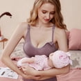 thumbnail image 4 of LSLJS Ladies Traceless Comfortable Breathable No Steel Ring Front Buckle Breastfeeding Bra Woman Underwear, 4 of 9