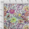thumbnail image 2 of oneOone Velvet Fuschia Pink Fabric Florals Craft Projects Decor Fabric Printed By The Yard 58 Inch Wide, 2 of 4