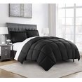 thumbnail image 3 of Chezmoi Collection Ensemble de Couette Synthétique 3 Pcs (Grand Lit, Noir), 3 of 5