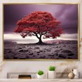 thumbnail image 1 of Designart Tree Gold framed wall art, Purple Tree Purple Autumn I , Trees Large framed wall art decor, Purple Traditional Gold framed wall art, 32x16 inches Gold Frame, 1 of 5
