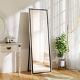 thumbnail image 1 of HOMCOM Full Length Mirror Standing Leaning Wall 64" x 21" Grey Wood Grain, 1 of 9