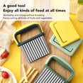 thumbnail image 3 of Crinkle Fry Cutter, Wavy Crinkle Cutting Tool For Vegetables And Fruits, Stainless Steel Blade, Protective Cover Design, Sturdy And Durable, Multipurpose, Outdoor Picnics, 3 of 8