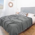 thumbnail image 2 of PiccoCasa Cooling Blanket Viscose from Bamboo Breathable Dark Gray Full, 2 of 6