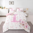 thumbnail image 2 of Erosebridal Initial L Letter Bedding Full Comforter Set, Floral Monogrammed Down Comforter, Initial A-Z Decor, Reversible, 2 of 8