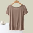 thumbnail image 4 of Yuyuzo Hauts de Pyjama pour Femmes Col Ras du Cou T-Shirts à Manches Courtes Décontractés d'Été Confortables Amples Blouses, 4 of 6