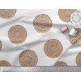 thumbnail image 2 of Soimoi Brown polyester Crepe Fabric Stripe & Floral Block Print Fabric by the Yard 52 Inch Wide, 2 of 3