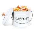 thumbnail image 1 of Kitchen Compost Bin for Kitchen Countertop, 1Gallon Compost Bucket for Kitchen with Lid, White, 1 of 6