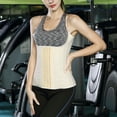 thumbnail image 2 of EQWLJWE Mode Femme Couleur Unie Col Rond Confortable Ample Sans Manches Haut Dos Nu Blouse Corset Décontracté Lingerie pour Femmes, 2 of 8