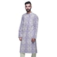 thumbnail image 4 of Atasi Kurta Imprimé pour Hommes Col Mandarin Popeline de Coton Kurta Chemise Décontractée, 4 of 7