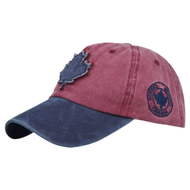 MIASHUI Canada Washable Baseball Hat Classic Adjustable Cap for Men Women,Navy,One Size