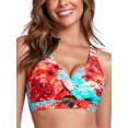 thumbnail image 4 of RELLECIGA Women's V Neck Bikini Top Criss Cross Cutout Bathing Suits, 4 of 7