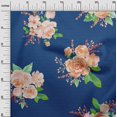 thumbnail image 2 of oneOone Georgette Viscose Tissu Chevronfeuilles Aquarelle & Pivoine Imprimé Floral BTY 42 Pouces de Large, 2 of 4