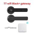 thumbnail image 2 of Door Lock, Tuya Smart Lock Fingerprint Password Bedroom Wooden Door Lock Office Home Ball Lock Handle Smart Lock ,Easy to Install, 2 of 8