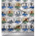 thumbnail image 1 of Soimoi Modal Satin Fabric Frame,Jug & Flower Pot Patchwork Print Sewing Fabric Yard 42 Inch Wide, 1 of 3