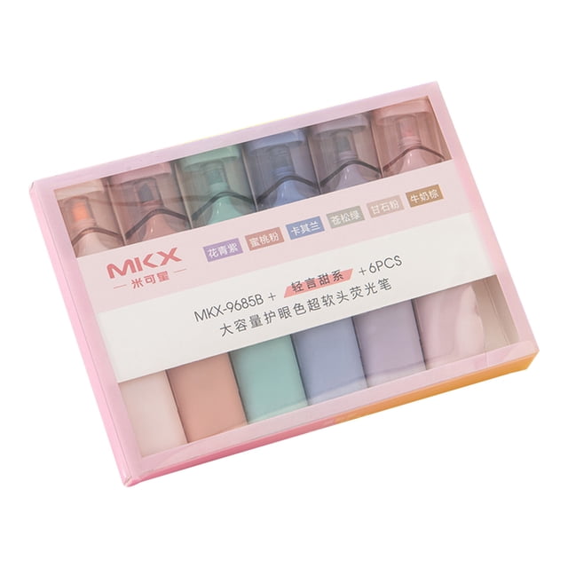 Dvkptbk Stylo Marqueur Stylo-Coloré Stylo Marqueur Étudiants Utilisent des Notes à Tête Souple pour Dessiner Stylo Marqueur Clé Protection des Yeux Stylo pour Carnet de Notes(3ml) Stylo Marqueur