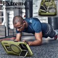 thumbnail image 5 of KOMI for iPhone 16 MagSafe Case with Adjustable Metal Camera Lens Cover Stand with 1 Screen Protector,[Military-Grade Protection] Rugged Heavy Duty Magnetic Case for iPhone 16 6.1" Army Green, 5 of 5