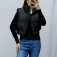 thumbnail image 4 of ORUYROP Veste Courte à Col Montant avec Fermeture Éclair pour Femmes, 4 of 7