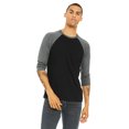 thumbnail image 1 of Bella + Canvas T-Shirt de Baseball Unisexe à Manches 3/4, 1 of 1