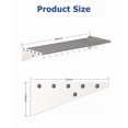 thumbnail image 4 of Stainless Steel Shelf Pot Rack - Metal Kitchen Organization Storage Rack for Hanging Pots Pans Cookware, Wall Mounted Shelf with 10 Hooks in Restaurant Home - 12" W x 36" L, 4 of 7