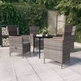thumbnail image 1 of vidaXL 5 Piece Garden Dining Set with Cushions Grey, 1 of 5