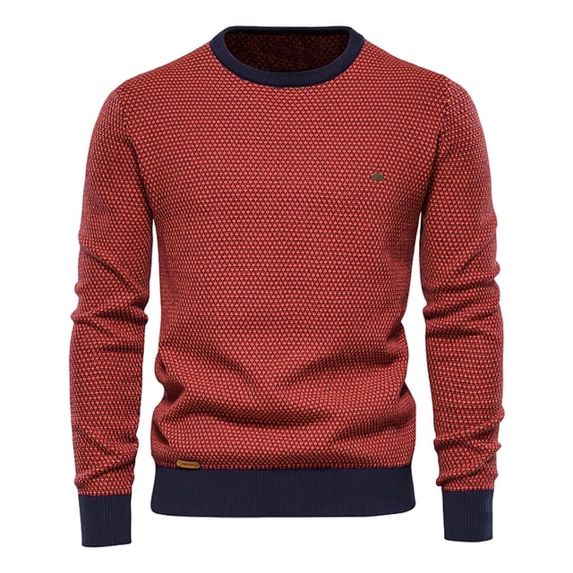 Chandail à Enfiler pour Hommes Chandail à Col Rond pour Hommes Chandails Doux et Décontractés pour Hommes Chandails Classiques à Enfiler avec Bord Côtelé Chandail pour Hommes Décontracté