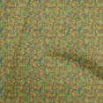 thumbnail image 1 of oneOone Polyester Spandex Dark Mustard Fabric Floral Sewing Craft Projects Fabric Prints By Yard 56 Inch Wide, 1 of 5