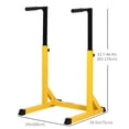 thumbnail image 4 of Soozier Adjustable Heavy Duty Dip Station Strength Training for Gym, Yellow, 4 of 9
