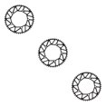 thumbnail image 1 of Youkk Alloy Crank set - Durable Precise Fit Smooth Operation - Guaranteed Compatibility Bicycles Crank 52T black 3Set, 1 of 6