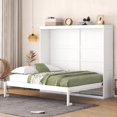 thumbnail image 1 of Lit Escamotable Format Grand, Coffre-Lit Escamotable, Lit Mural Gain de Place avec Armoire de Rangement, Cadre de Lit Moderne Pliable pour Chambre, Chambre d'Amis, Petits Appartements, 1 of 18