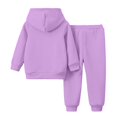 thumbnail image 4 of Ymyiu Baby Girl Coming Home Outfit Casual Baby Girl 2-Piece Outfit Set: Soft Infant Top + Comfy Toddler Pant (Purple,100), 4 of 4