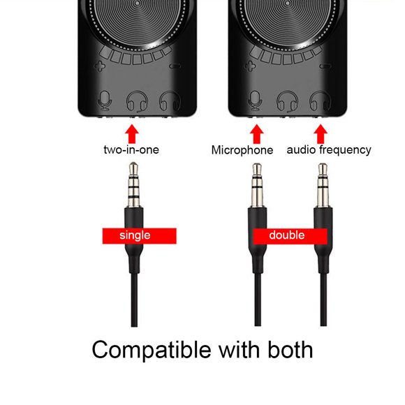 Langgg 7.1 Channel USB Sound Card Computer Laptop External Audio Adapter Card with 3.5mm Headphone Ports