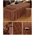 thumbnail image 2 of GUOOL SPA Massage Table Bed Skirt Pillow Case Stool Cover Coffee-L, 2 of 7