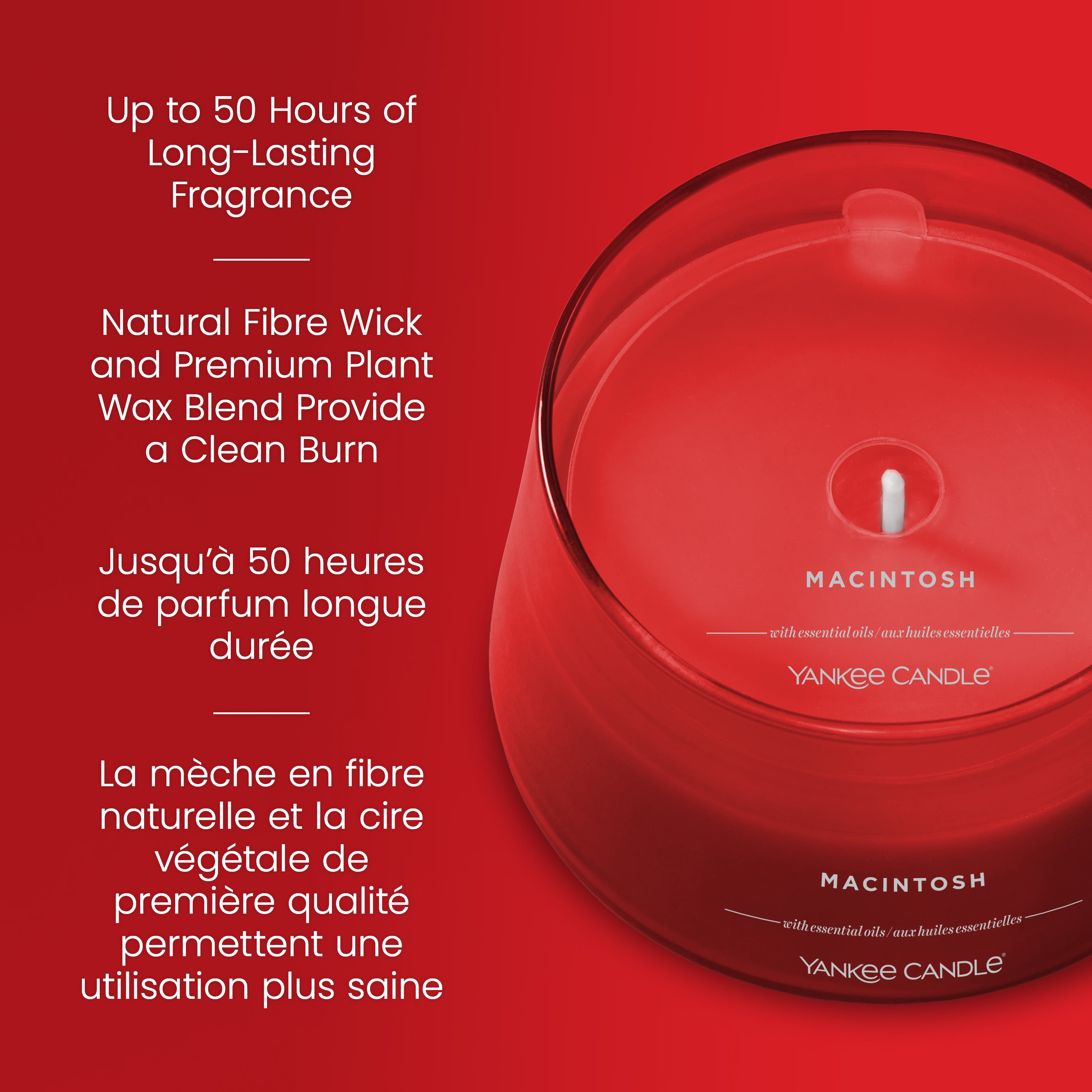 Bougie parfumée Yankee Candle en pot Studio, jusqu’à 50 heures de combustion, Macintosh