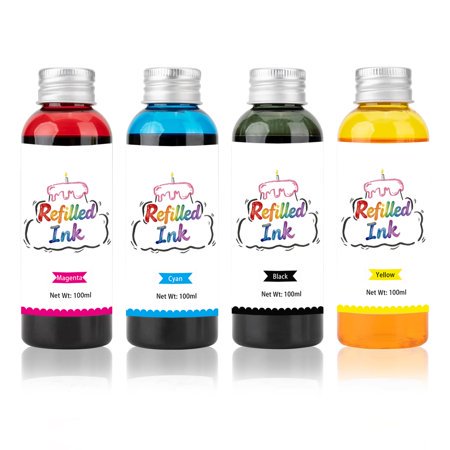Vihbrouz Compatible Ink Refill Kit for Cannon Printer, Suitable for 250/251 270/271 280/281 1200 2200 1500 2500 PGI-550 CLI-551 (4 Colors, 100ML/Bottle)