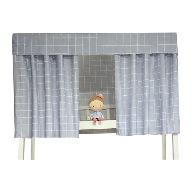Coofit Bunk Bed Curtain Set Dustproof Single Sleeper Bed Canopy Blackout Cloth Curtain