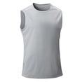 thumbnail image 1 of SROBPTY Haut d'Été pour Homme, Chandails Sans Manches pour Hommes, Débardeur Sport Sans Manches Uni à Enfiler à Col Rond pour Homme, Mode Décontractée Gris, P, 1 of 4