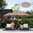 thumbnail image 3 of Outsunny 15ft Double-sided Patio Umbrella, Extra Large Outdoor Parasol, 3 of 10