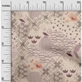 thumbnail image 2 of oneOone Rayon Light Brown Fabric Asian Japanese Pattern Dress Material Fabric Print Fabric By The Yard 56 Inch Wide, 2 of 4