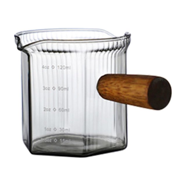 Tasse à Café avec Poignée en Bois Tasse à Mélanger Clair Style Résistant à Haute Température A 120ml