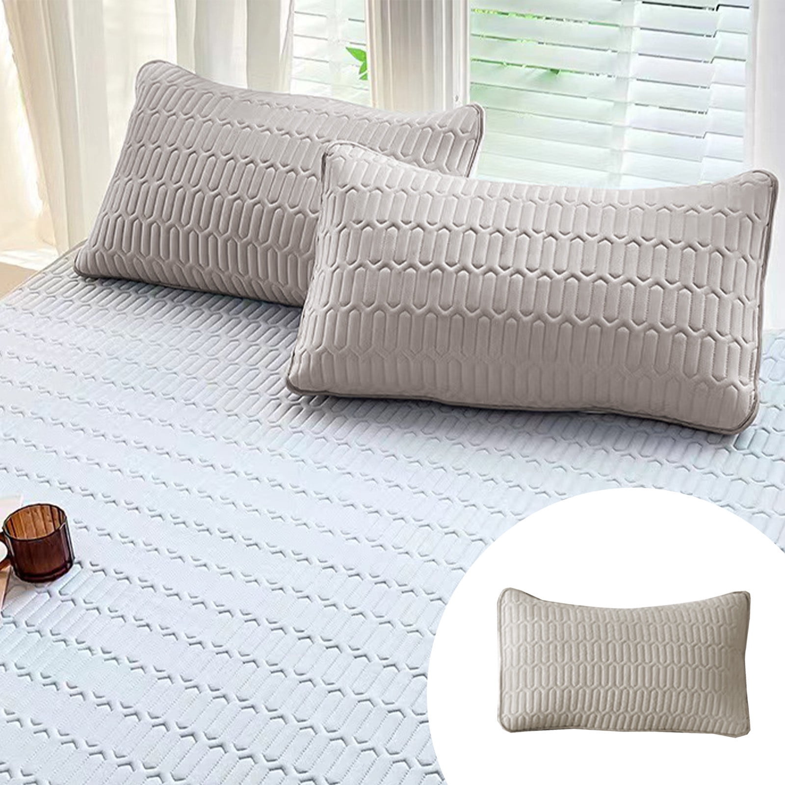 Clearance! Gspmoly Memory Foam Pillow Cases Gel Pillow Cases Adjustable Sleeping Pillow Cases Breathable Size Pillows Washable and Removable Pillow Cases