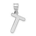 thumbnail image 1 of Diamond2Deal 14K Pendentif Initial Lettre T en Or Blanc pour Femmes, 1 of 6