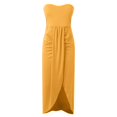 thumbnail image 4 of JIRNDf Robes de Printemps pour Femmes 2025 Tendance Plage Débardeur Sans Manches Ample Col Rond Robe Bohème Femme Ligne A Jaune P, 4 of 5
