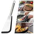 thumbnail image 1 of Jusqu'à 50 % de Rabais! TopLLC Spatule Antiadhésive Spatule en Acier Inoxydable Spatule à Poisson avec Silicone Spatule Ajourée de Cuisine Spatule Spatule en Liquidation, 1 of 5