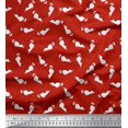 thumbnail image 1 of Soimoi polyester Crepe Fabric Floral & Cat Animal Print Sewing Fabric Yard 42 Inch Wide, 1 of 3